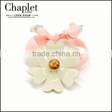 Fashion Teenager Girls Hair Accessory Custom Elatic Hair Tie Resin Flower Elastic Hair Band