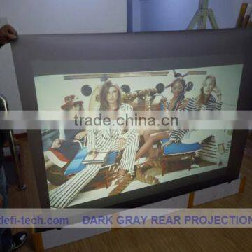 High quality R outdoor rear projection screen ,high contrast grey color,for shop