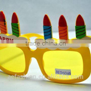 Hot Sale Happy Birthday Party Glasses For Promotions,cheap plastic party glasses with cake shape,A funny party glasses