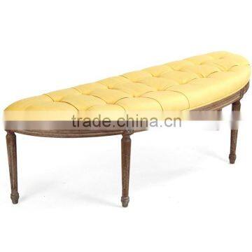 Yellow upholstered wooden sex bench HDBB002