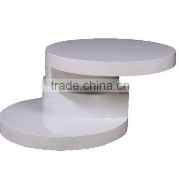 Home Designs Wooden Rotating Coffee Table Round photo-2
