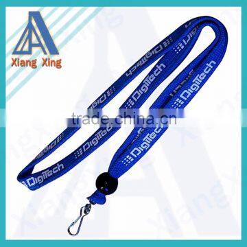 Hot selling free sample polyester tube lanyard with bulldog clip