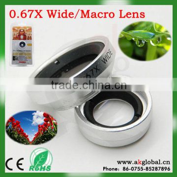 0.67xwide anglelens + marco Lens for smartphone