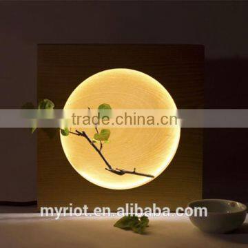 Creative New Design Art Decor Special Wood Bedside Lamp