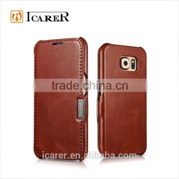 Smartphone Genuine Leather Wallet Case For Samsung Galaxy S6