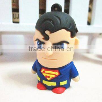 PVC / silicone superman usb stick 2gb 4gb 8gb 16gb 32gb