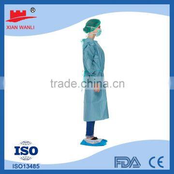 Hubei Wanli Non Woven Coverall PE Film Gown Isolation Gown photo-2