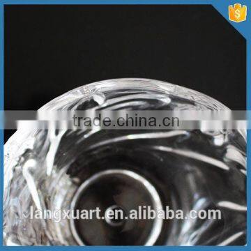 Pressed Punch Glass Crystal Bowl Engraved Flower Crystal Fruit Bowl photo-5