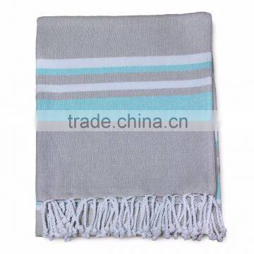 Turkish Hamam Peshtemal Cotton Towels, Beach & Bath Towels - Beige Green