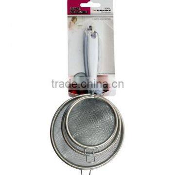 3PCS SET Kitchen Cooking FOOD MILK STRAINER SIEVES Kit