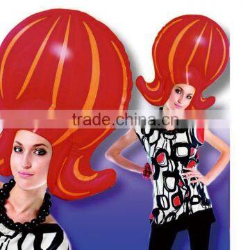 Party crazy inflatable wig cap for brazilian