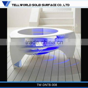 white glass top table/clear glass table top coffee table made in china