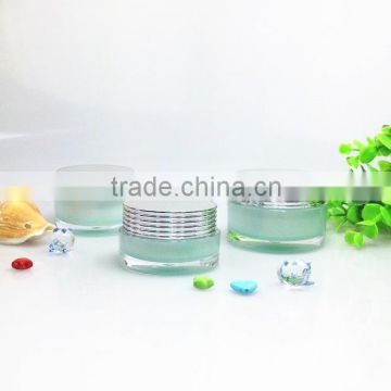 Acrylic Plastic Type and Skin Care Cream Use Blue Plastic Cosmetic Jar