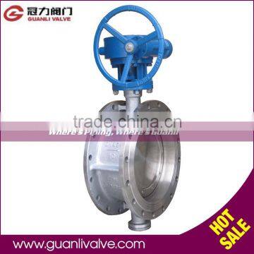 Stainless steel Flanged Gear Box Butterfly Valve