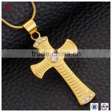 ATHENAA New Trendy 18K Gold Plated Jesus Cross Pendant Wholesale American Diamond Jewelry photo-3