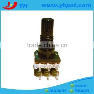 jiangsu 13mm dual gang rotary volume control dc 12v sealed potentiometer