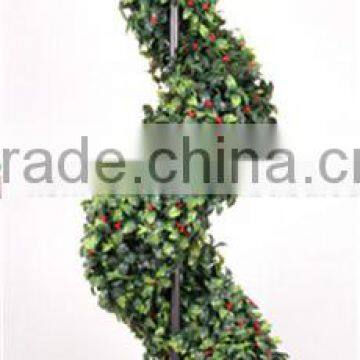 60'' holly topiary christmas spiral tree