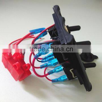 Marine Electric Black 2-Row 3 Gang Compact LED Toggle Switch Panel Dual USB Socket photo-3