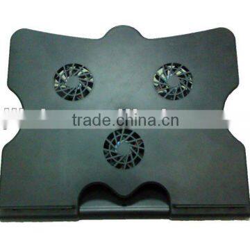 6-Level Adjustable Notebook Laptop Stand Cooling Pad Cooler-3 FANS