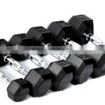 Rubber Hex Dumbbell/gym equipment/gym accessories