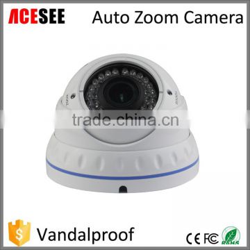 auto zoom cctv camera auto tracking vandalproof ir dome camera