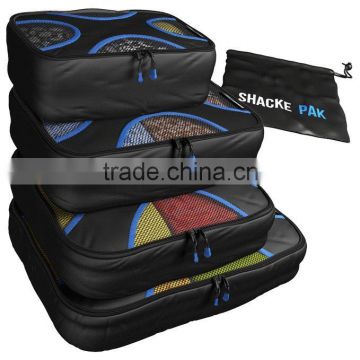 Shacke Pak - 4 Set Packing Cubes - Travel Organizers with Laundry Bag