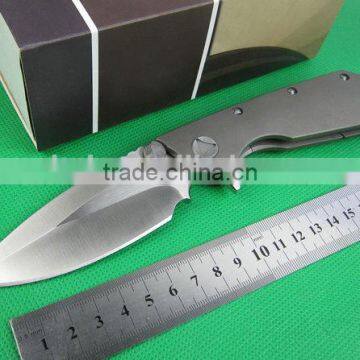 OEM outdoor D2 steel folding survival knife with color box