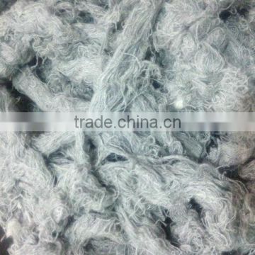 Cotton yarn hard waste Grey Melange