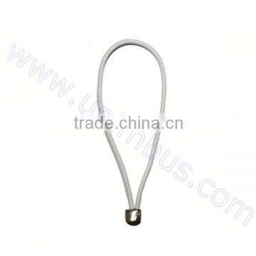 white elastic string with ball for ariport bag tag