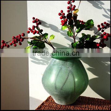 round light green decorative glass bottles