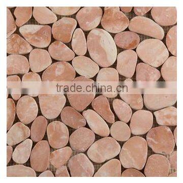 pebble mosaic tile, natural stone mosaic design, modern house mosaics (PMSG260)