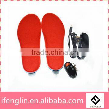 Lithium battery heated foot warmer external control heating insole