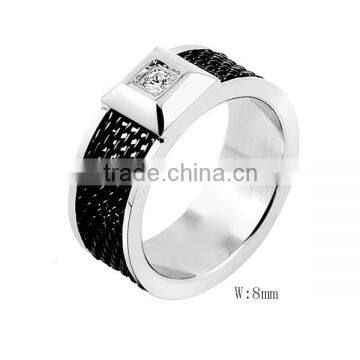 SRR6013 China Supplier Rhinestone Carbon Fiber Ring For Men