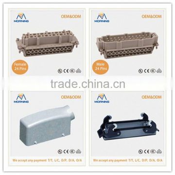 HE-024, A Whole Set Industrial Screw Terminal Copper Alloy Side Entry 24 Pins multi pin connectors