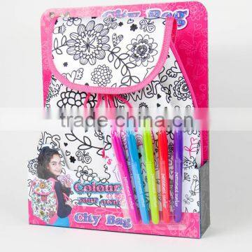DIY Toy color a fashion backpack bag