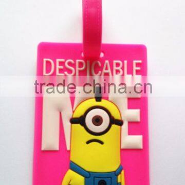 Silicon Rubber Luggage Tag Cute Printed Funny Soft PVC Bag Tags Wholesale