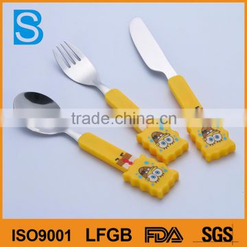 Heat resistant blocks children spoon knife forks table set