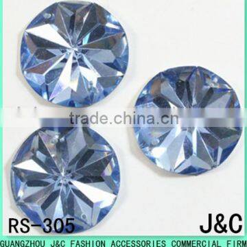 24MM Round Blue Acrylic stone