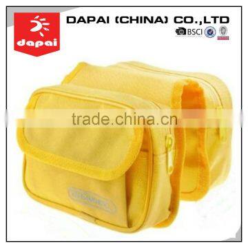 Quanzhou dapai 2015 New Recyclable Waterproof Polyester yellow Bicycle Saddle Bag