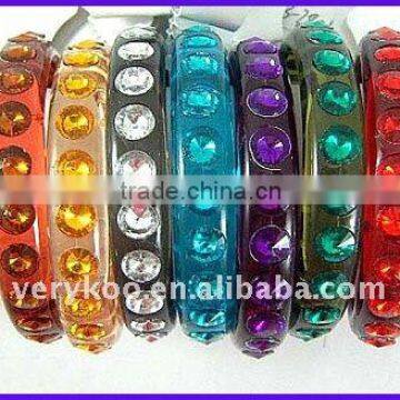 Fashion Wholesale Rhinestone Single Resin Lucite Bangles (FCH-10669)