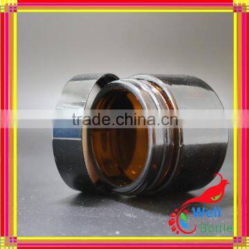 Amber Glass Cream Jar With 100g Glass Jar for Cosmetics Cream Empty Jar
