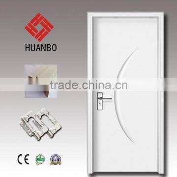 Latest design best wood panel singe pure color door with hardware