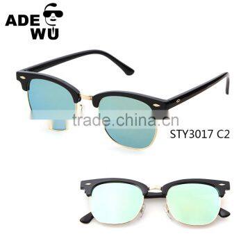 ADE WU 2016 Classic Rayray Brand Designer Sunglasses Ben Outdoor Men Women Semi Rimless Sunglasses Clubmaster Retro Logo Origin