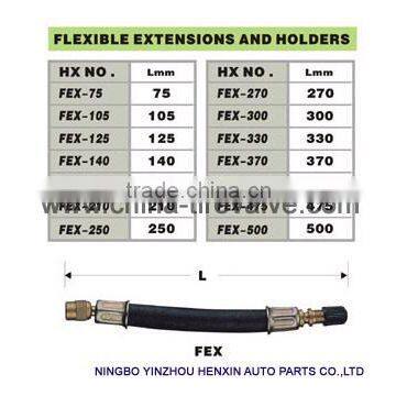 Flexible braided wire hose extensions