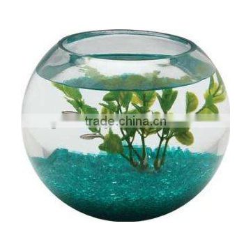 Clear glass aquarium fish tanks round glass as decoration