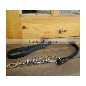 Stylish Strong Flat Genuine Leather Dog Chain Leashes