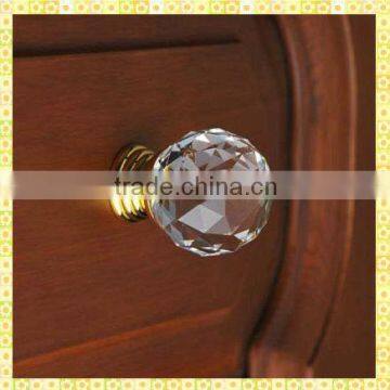 Cheap Diamond Clear Glass Deadbolt Door Knobs For Hotel Decoration