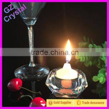 Crystal Cut Glass Bubble Candle Holder