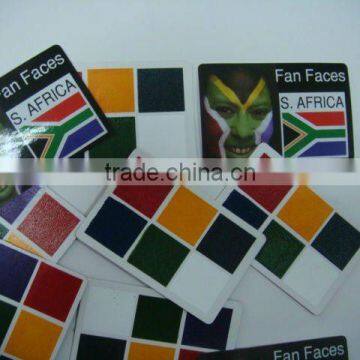 skin safety face painting card for table tennis games