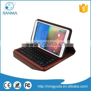 High Quality 8.0 universal bluetooth keyboard leather case for samsung